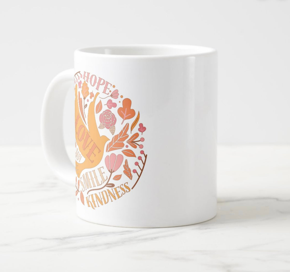 Love Faith Hope Dove jumbo mug