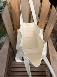 Moonflower Woman hemp-blend tote (natural)