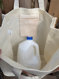 Moonflower Woman hemp-blend tote (natural)