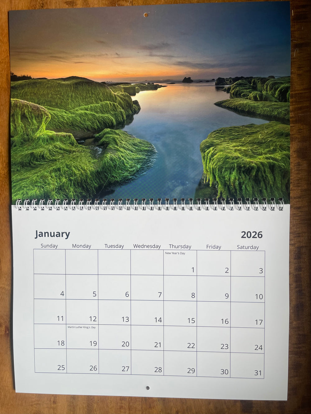 Waterscapes 2026 wall calendar