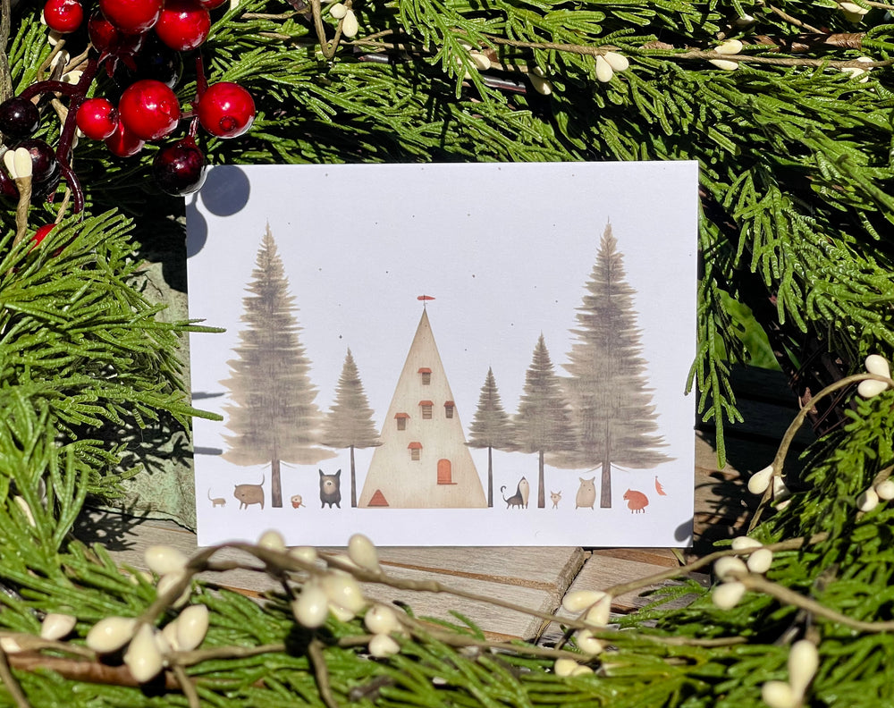 Whimsical Holiday cards (set of 10 images)