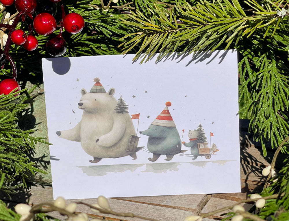 Whimsical Holiday cards (set of 10 images)