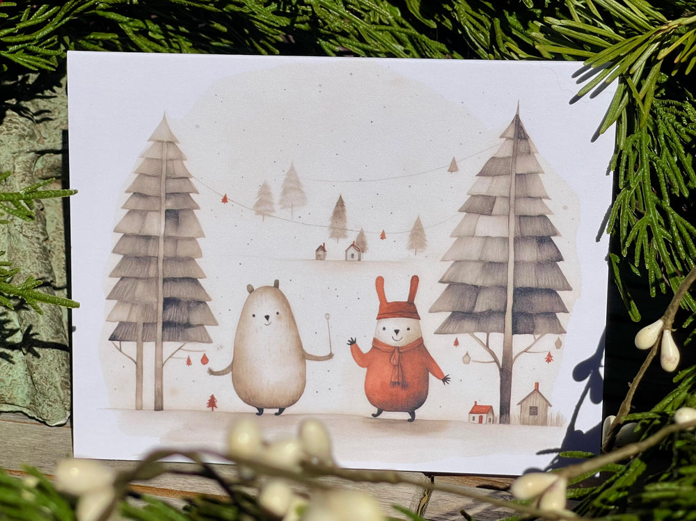 Whimsical Holiday cards (set of 10 images)