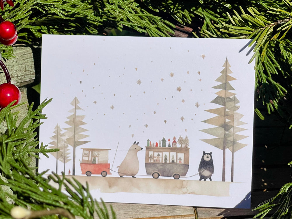 Whimsical Holiday cards (set of 10 images)