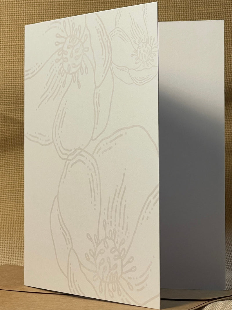 White flowers card