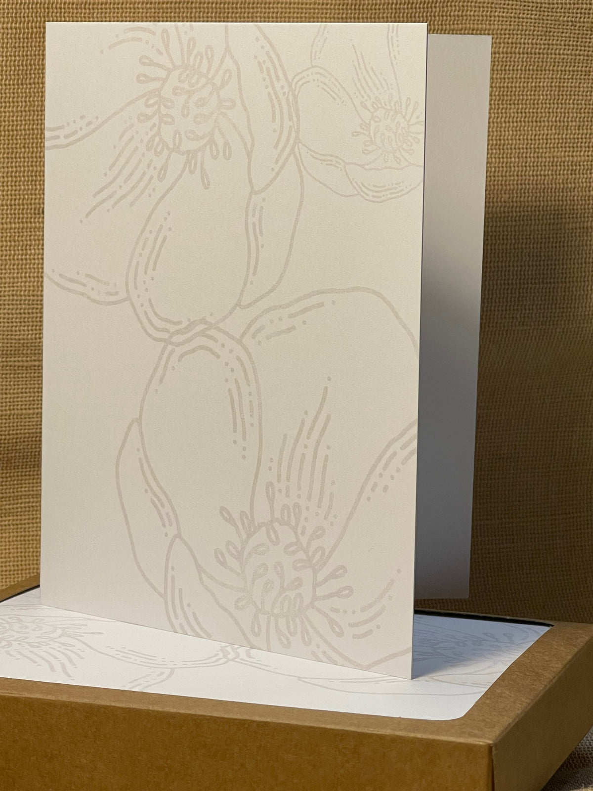 White flowers card