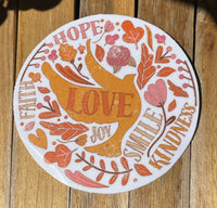 Love Faith Hope Dove sticker