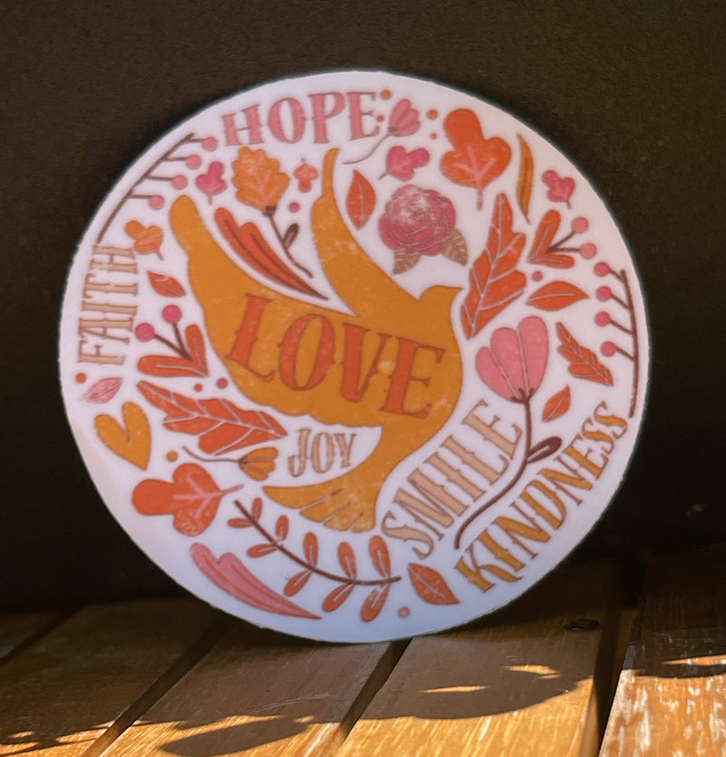 Love Faith Hope Dove sticker