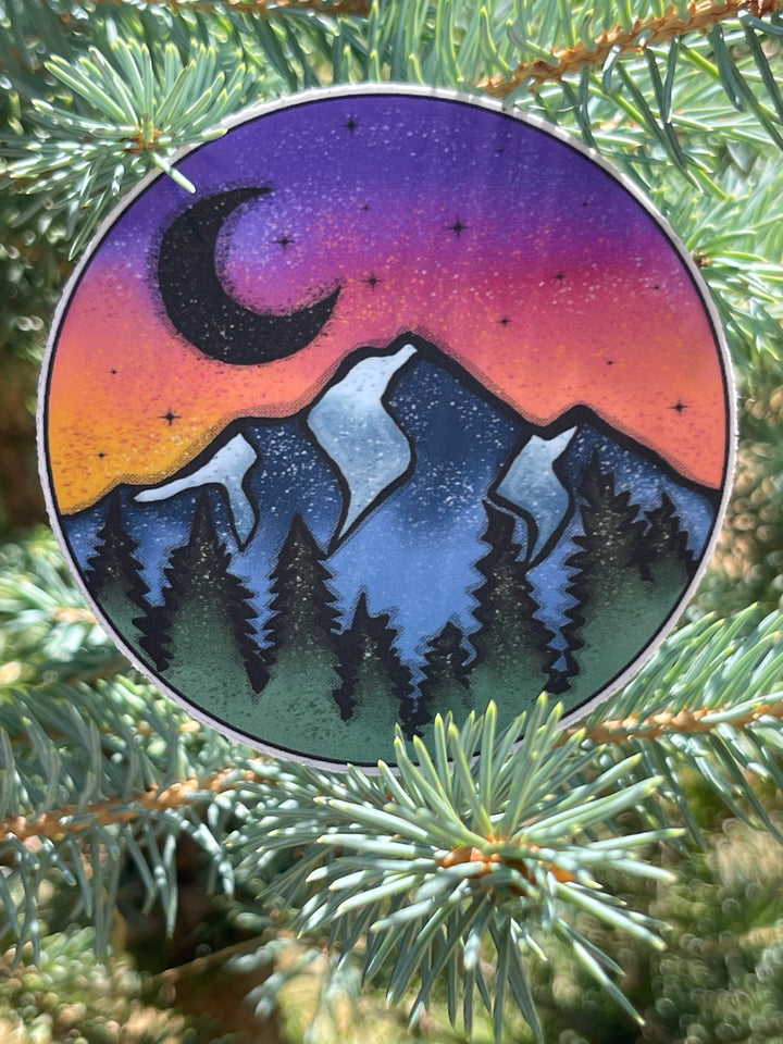 Moon Mountain sticker