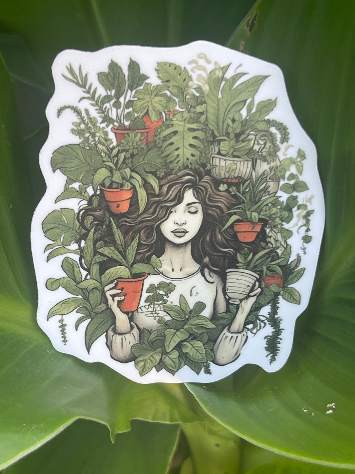 Zen Plant Lady sticker