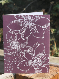 Purple Flowers card