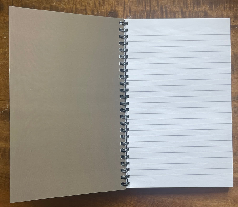 Inside front cover of notebook.