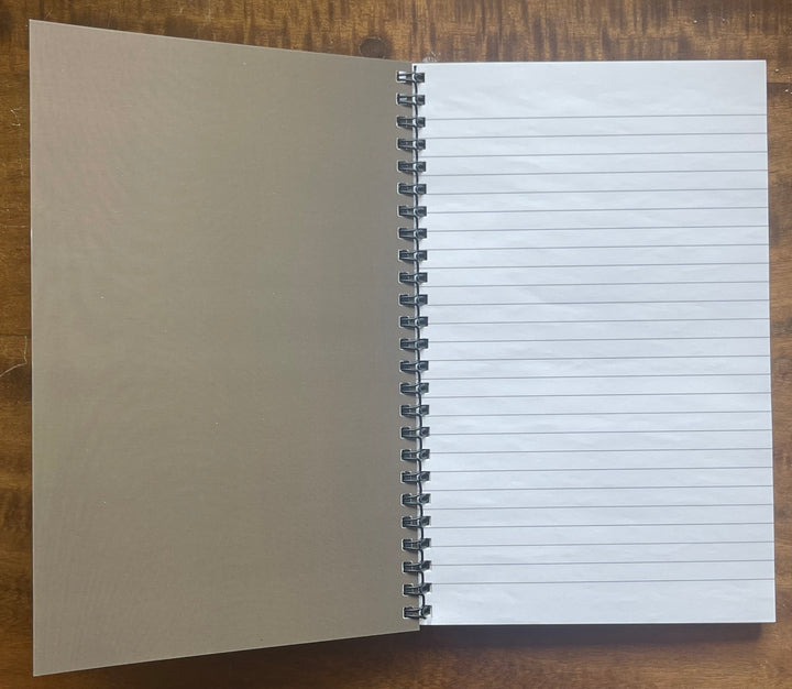 Inside front cover of notebook.