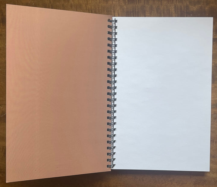 Front inside cover of notebook.