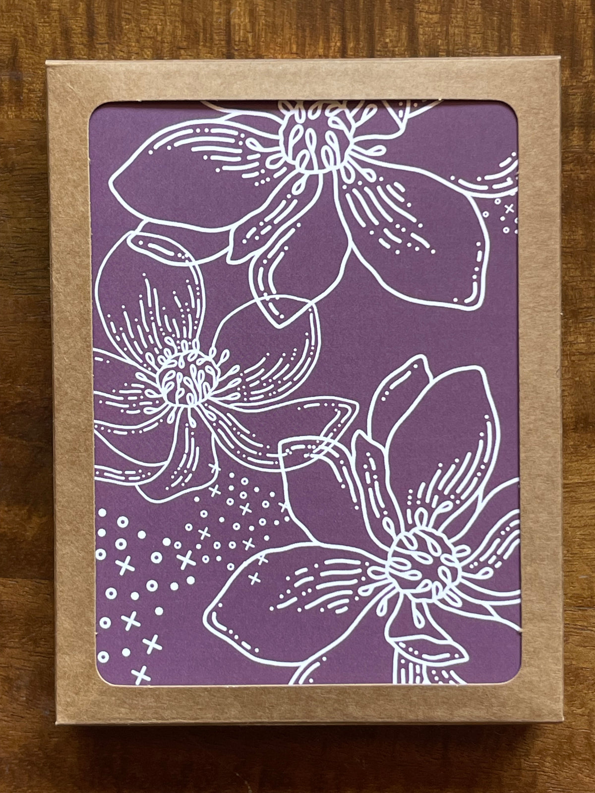 Purple Flowers card