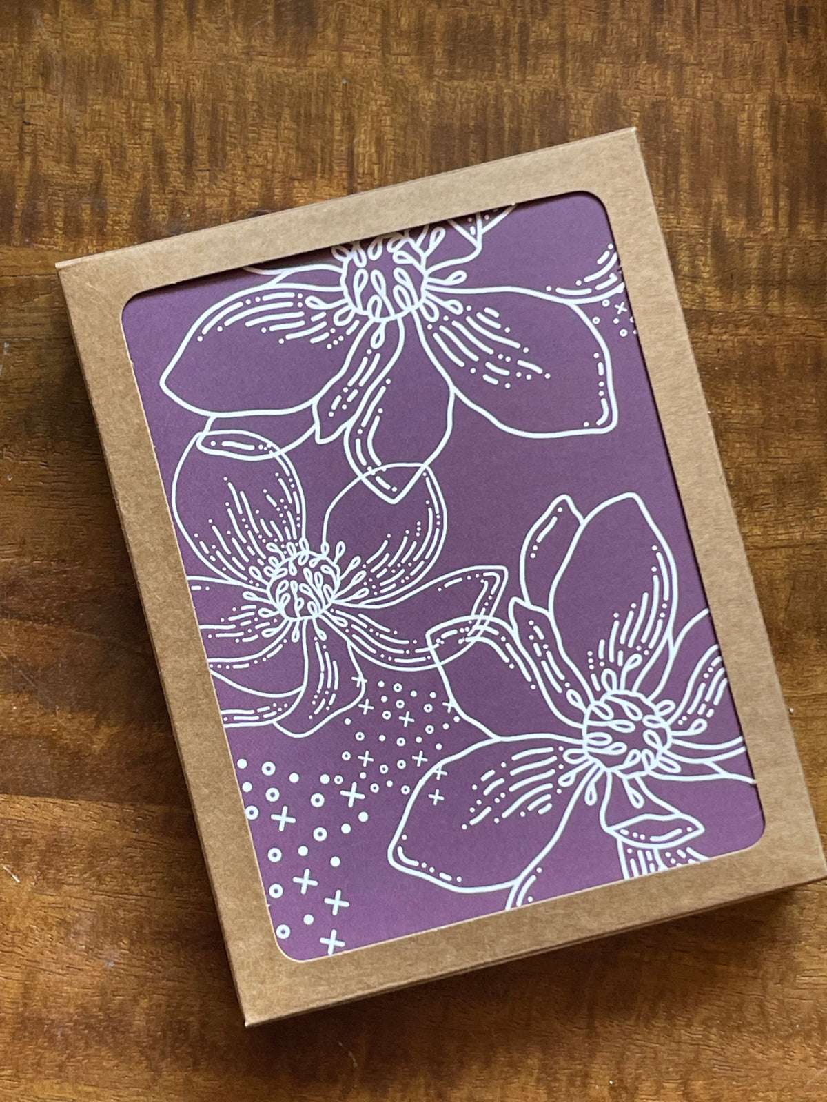 Purple Flowers card