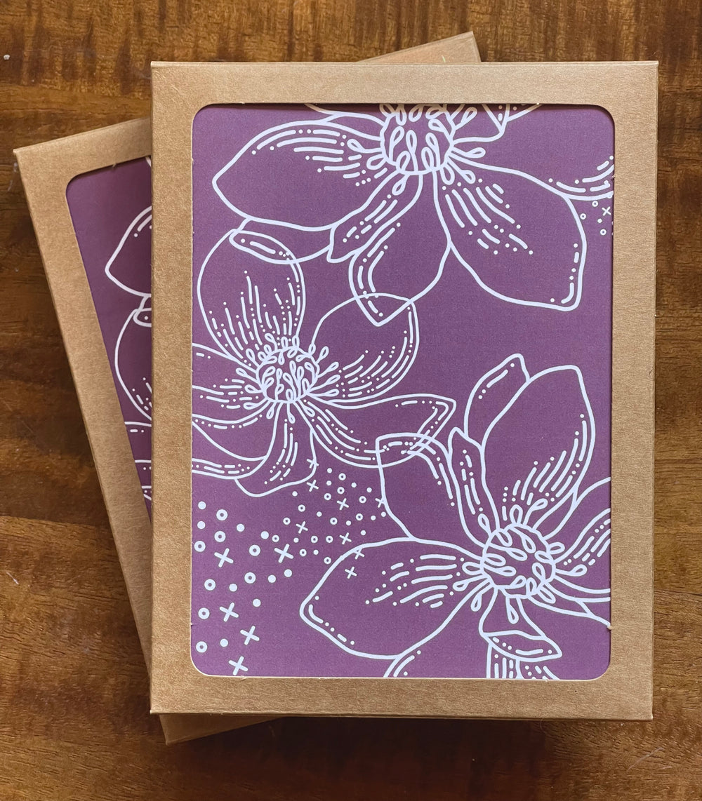Purple Flowers card