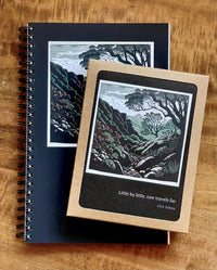 Woodcut Landscape notebook