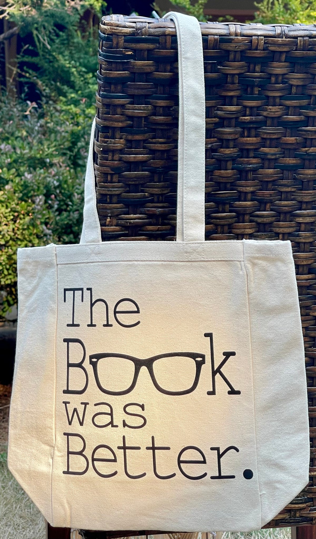 The Book Was Better canvas tote (natural)