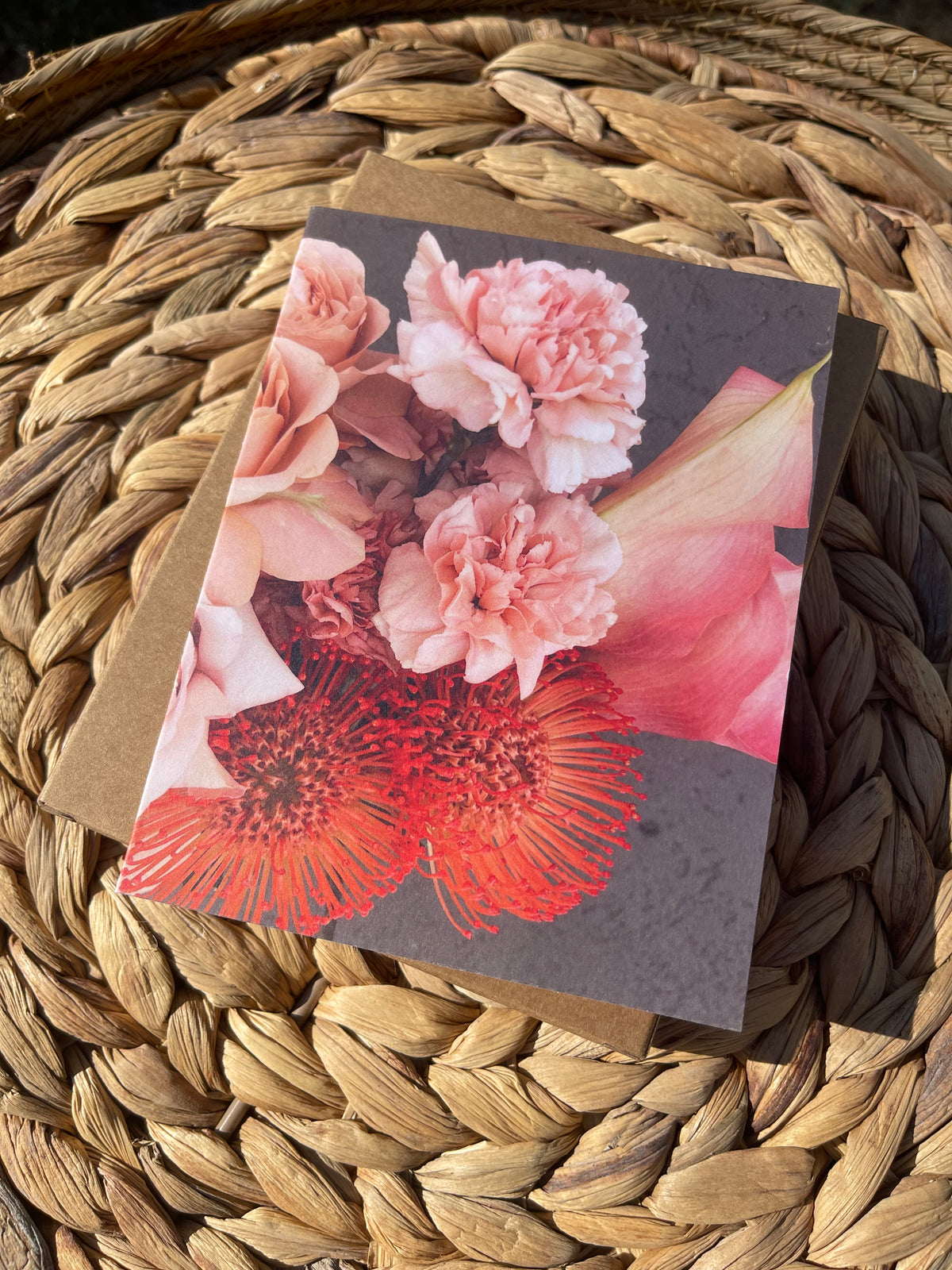 Orange Protea card