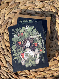 Zen Plant Lady card