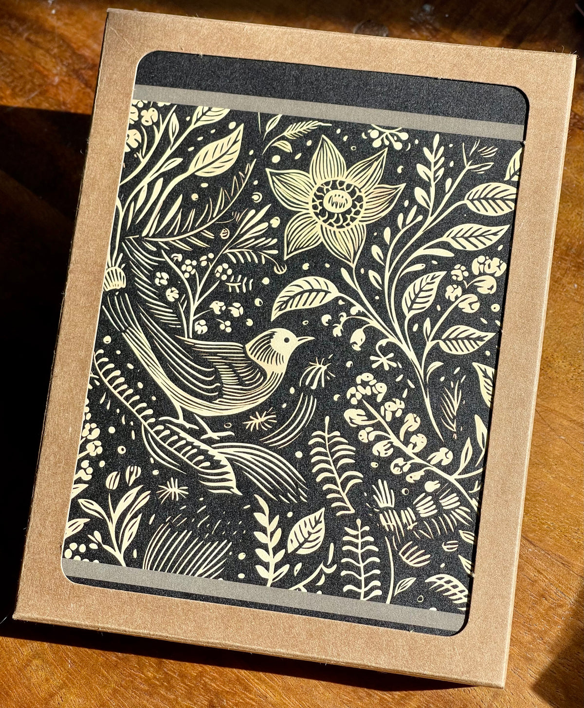 Brown and Black Bird card