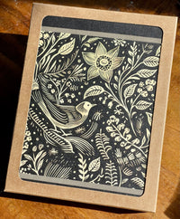 Brown and Black Bird card