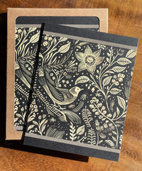 Brown and Black Bird card