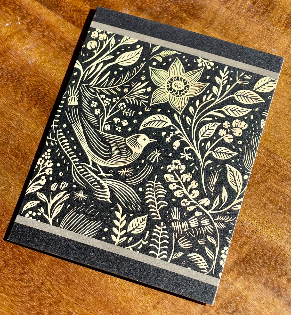 Brown and Black Bird card