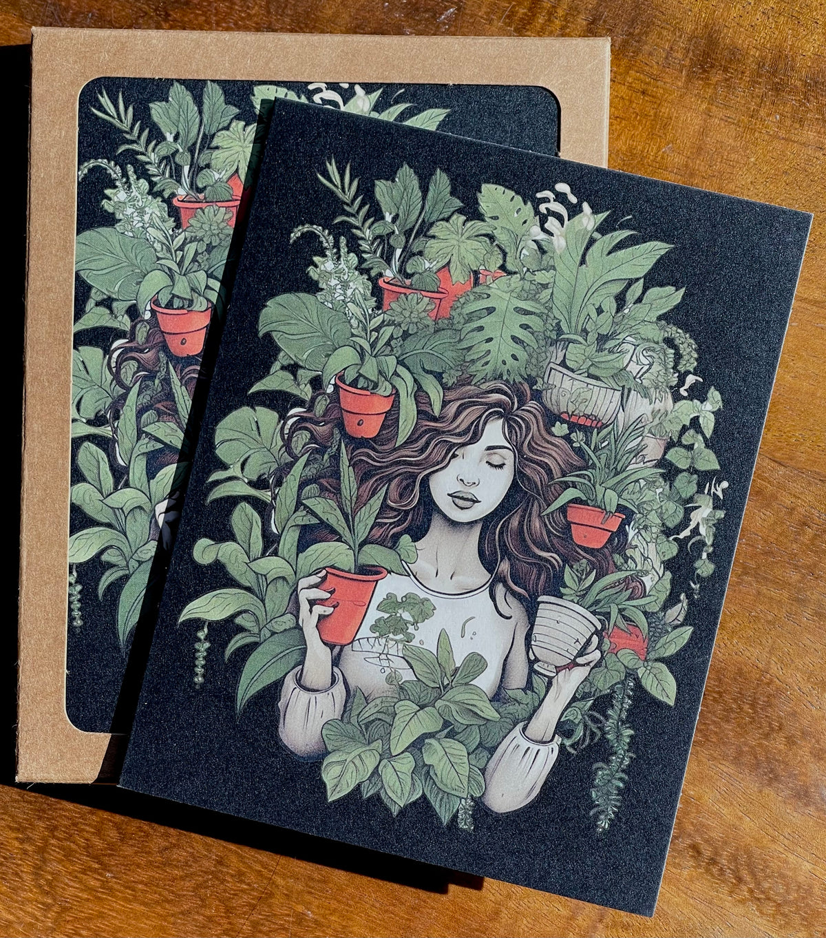 Zen Plant Lady card