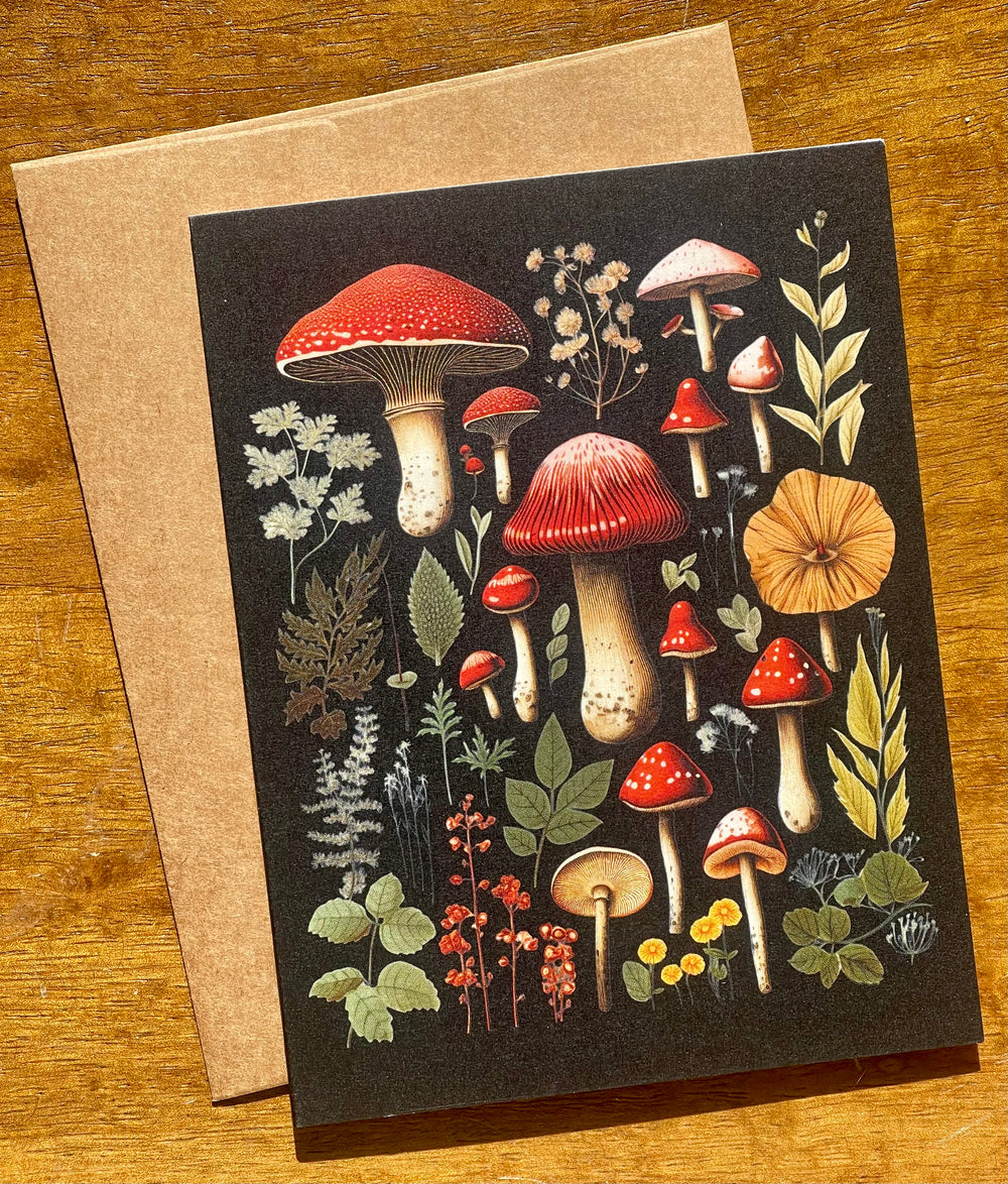 Vintage Mushroom cards