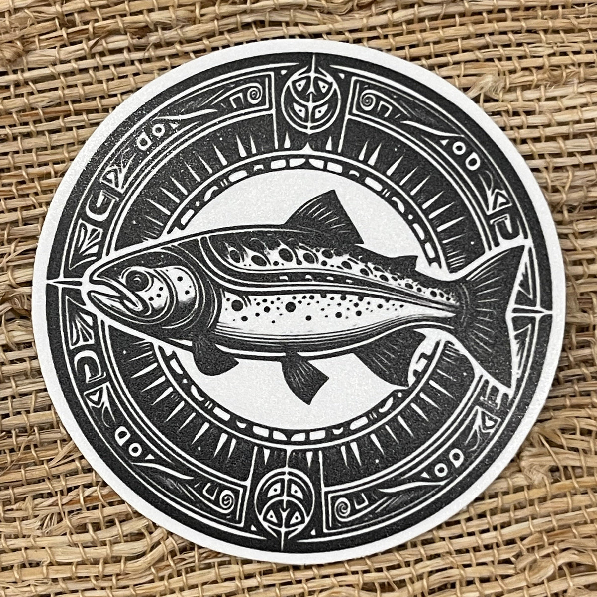 Tribal Salmon sticker