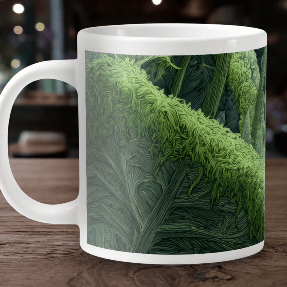 Green Ferns jumbo mug