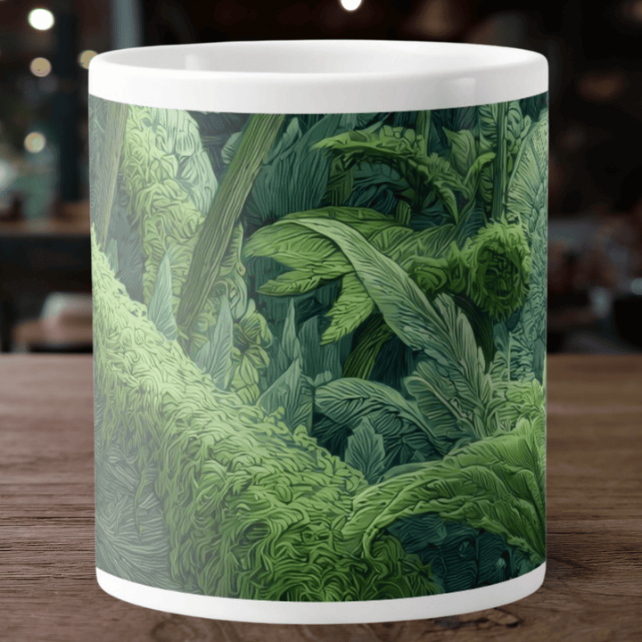 Green Ferns jumbo mug