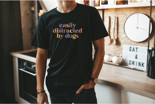 Easily Distracted By Dogs short sleeve tee