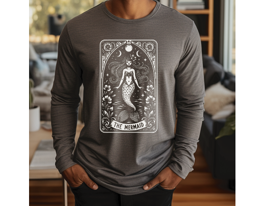 Mermaid Tarot Card long sleeve tee
