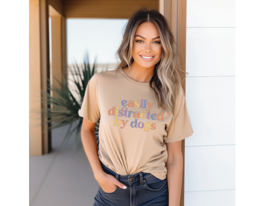 Easily Distracted By Dogs short sleeve tee