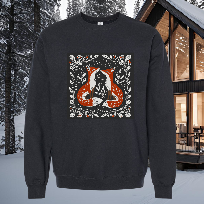 Nordic Foxes crew neck sweatshirt