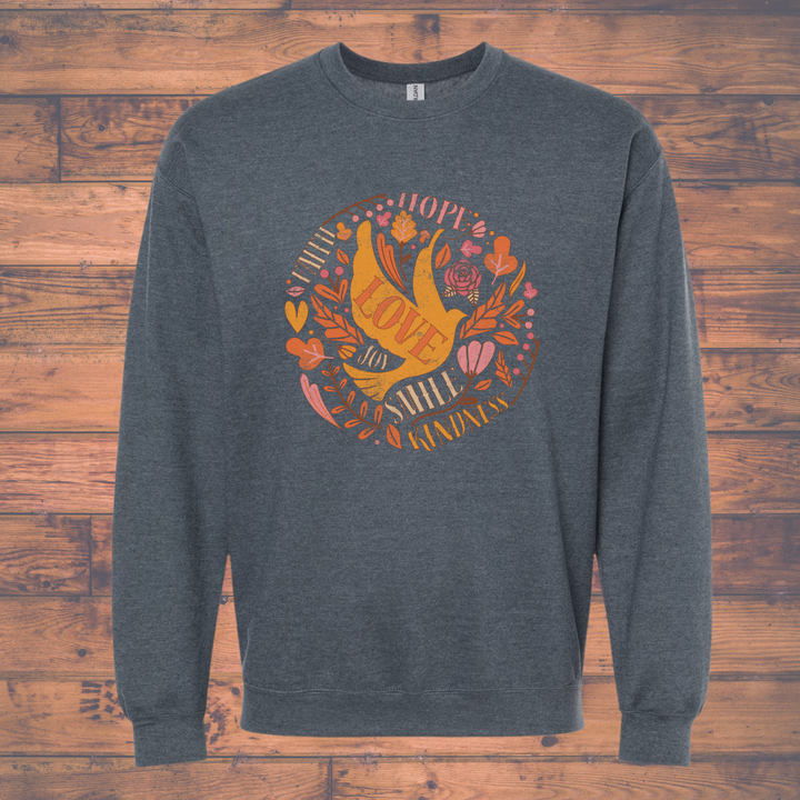 Love Faith Hope Dove crew neck sweatshirt