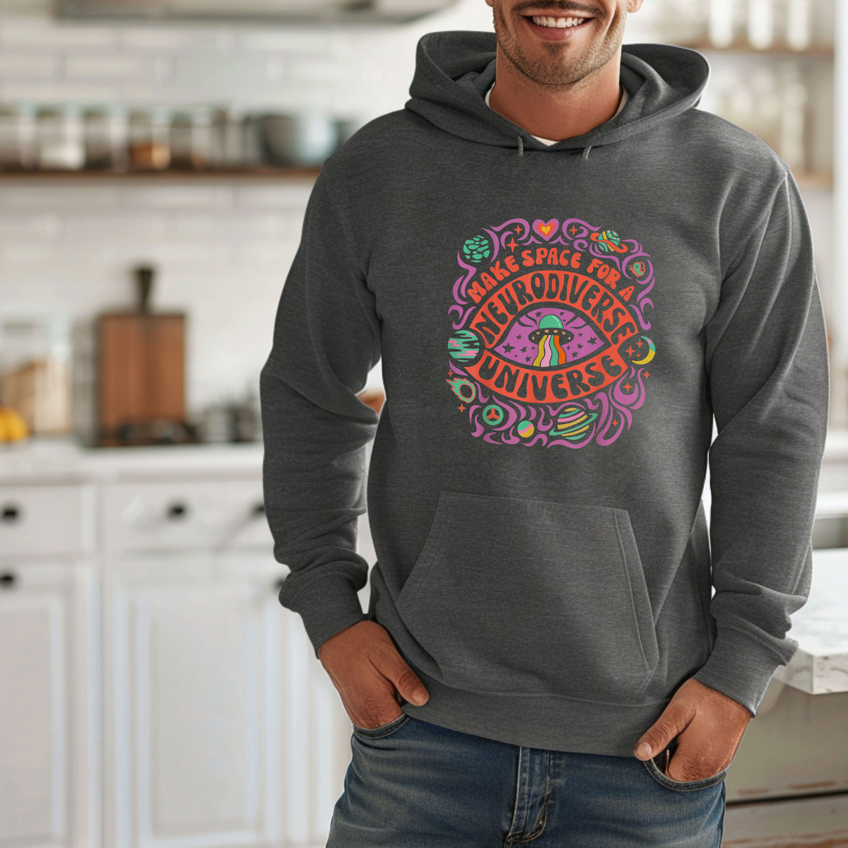 Make Space For A Neurodiverse Universe hooded sweatshirt