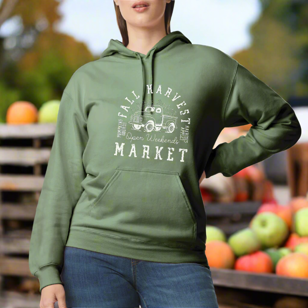 Fall Harvest Market hooded sweatshirt