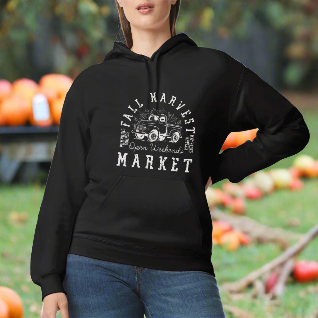 Fall Harvest Market hooded sweatshirt