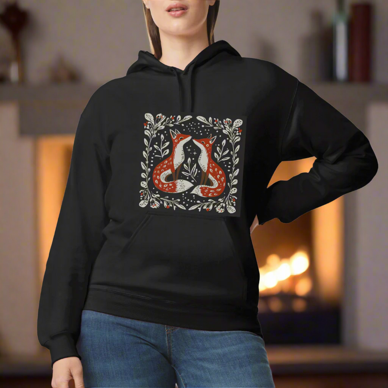 Nordic Foxes hooded sweatshirt