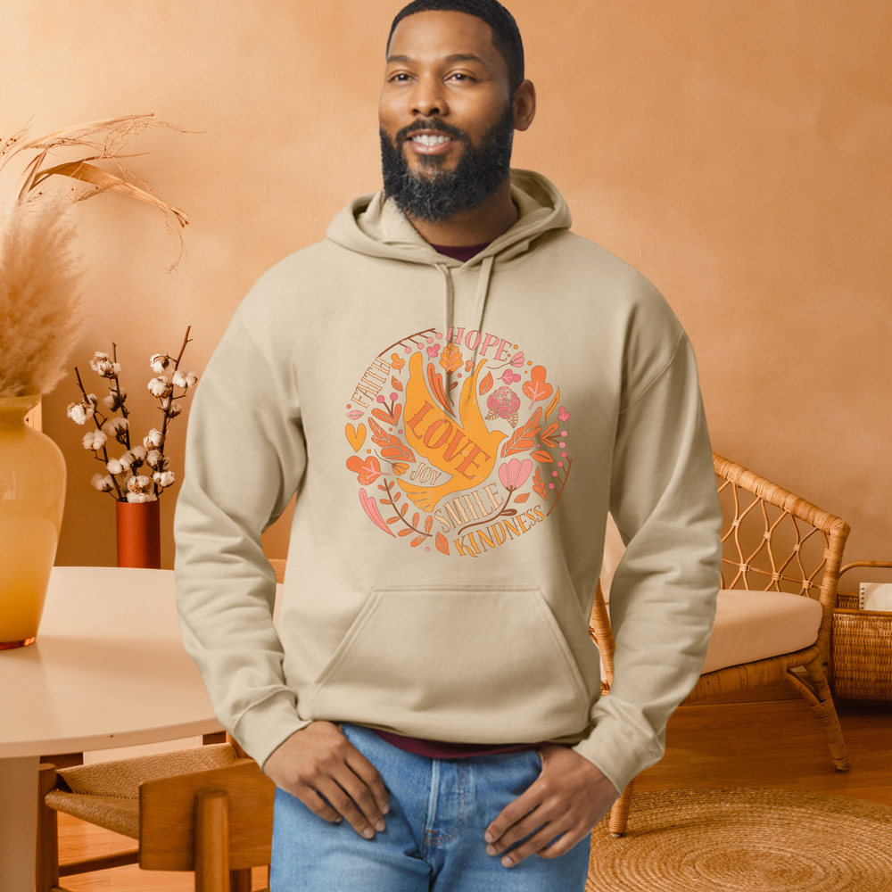 Love Faith Hope Dove hooded sweatshirt