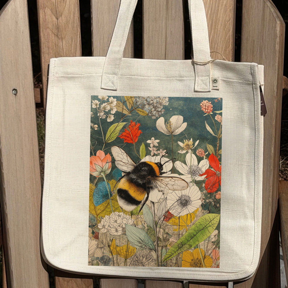 Forest Bee hemp-blend tote (natural)