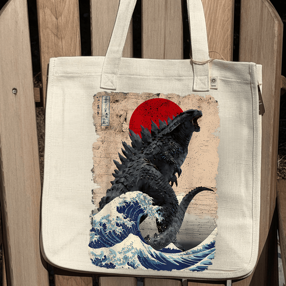 Godzilla Kaiju hemp-blend tote (natural)