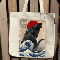 Godzilla Kaiju hemp-blend tote (natural)