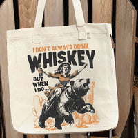 I Don't Always Drink Whiskey, But When I Do... hemp-blend tote (natural)