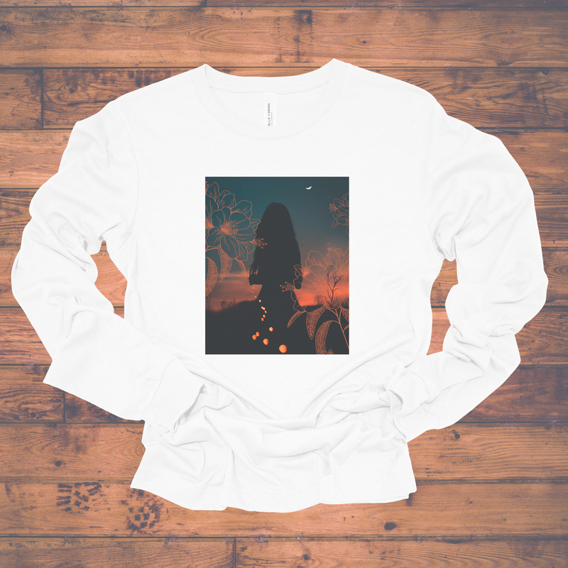 Moonflower Woman long sleeve tee